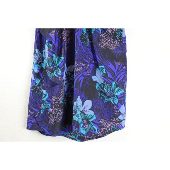 Yumi Kim Women XS Flowy Tank Top Blue Floral Sleeveless Racerback‎ Summer - Picture 7 of 11